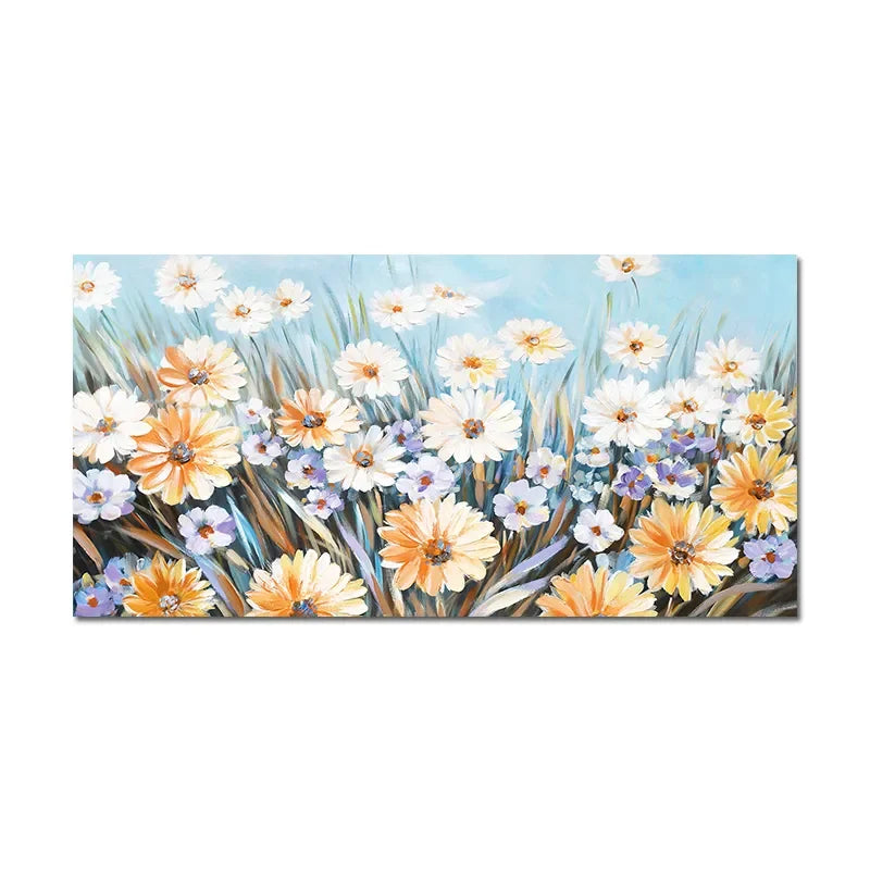 * Featured Sale * Vintage Retro Floral Wide Format Wall Art Fine Art Canvas Prints Modern Botanical Pictures For Living Room Bedroom Art Decor