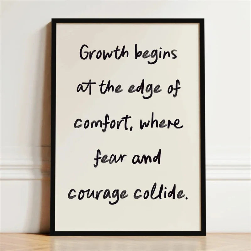 Motivational Quotes & Affirmation Wall Art Fine Art Canvas Prints - Inspirational Words, Simple Modern Typography & Uplifting Phrases