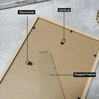 Set of 3Pcs Wood Picture Frame A3 A4 Size - Modern and Stylish Frame for Canvas Prints, Posters and Photo Wall Art - Black, White, Natural Wood Colors