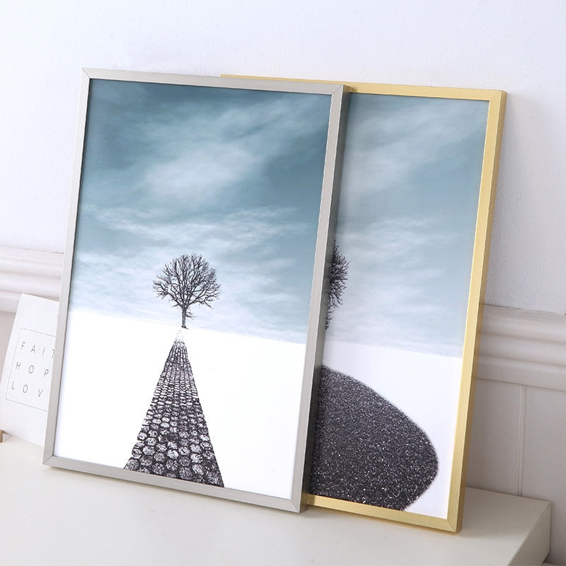Black Gold Silver Metal Picture Frame For Framing Photos Painting Prin –