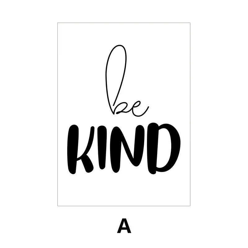 Black and White Motivational Posters Wall Art Fine Art Canvas Prints – Minimalist Wall Art Decor for Modern Interiors