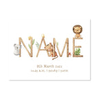 Personalized Baby's Name Poster Wall Art Fine Art Canvas Prints Cute Picture For Children's Nursery Room Baby's Room Kid's Room Signage Decor