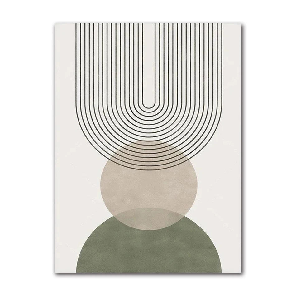 Sage Green Abstract Geometric Botanic Wall Art Fine Art Canvas Prints Pictures For Living Room Dining Room Foyer Art For Contemporary Interiors 2025