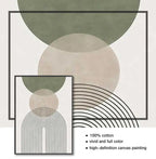 Sage Green Abstract Geometric Botanic Wall Art Fine Art Canvas Prints Pictures For Living Room Dining Room Foyer Art For Contemporary Interiors 2025