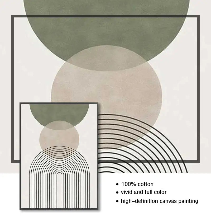 Sage Green Abstract Geometric Botanic Wall Art Fine Art Canvas Prints Pictures For Living Room Dining Room Foyer Art For Contemporary Interiors 2025