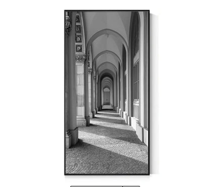 Modern Abstract Minimalist Arches Architecture Wall Art Fine Art Canvas Prints Pictures For Entrance Hall Foyer Living Room Home Office Decor