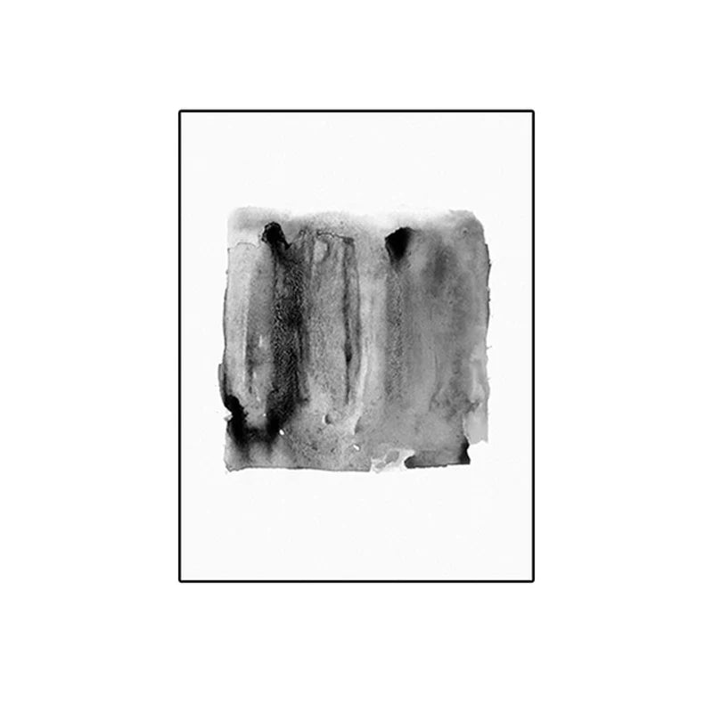 Black White Wall Art Minimalist Abstract Ink Brush Strokes Fine Art Canvas Prints Posters Pictures For Living Room Home Office Art Decor