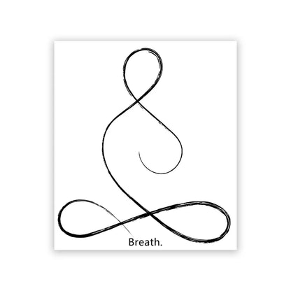 Inhale Exhale Minimalist Inspirational Meditation Poster Wall Art Fine Art Canvas Prints For Yoga Studio Pictures For Modern Home Decor