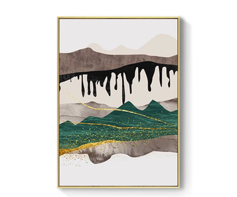 Modern Abstract Mountain Landscape Wall Art Fine Art Canvas Prints Pictures For Modern Apartment Living Room Bedroom Hotel Room Art Decor