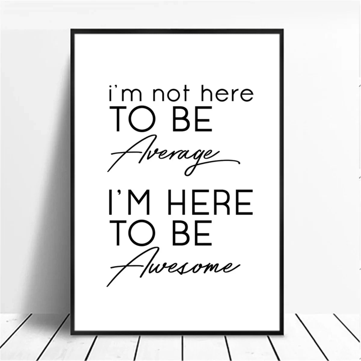 Positive Energy Black & White Quote Poster Wall Art Fine Art Canvas Prints Minimalist Motivational Quotation Pictures For Inspirational Home Decor