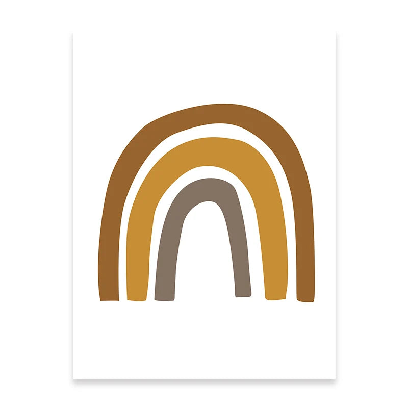 Personalized Nordic Nursery Wall Art Cute Lion Tiger Giraffe Rainbow Safari Fine Art Canvas Prints Pictures For Baby's Room Children's Room Decor