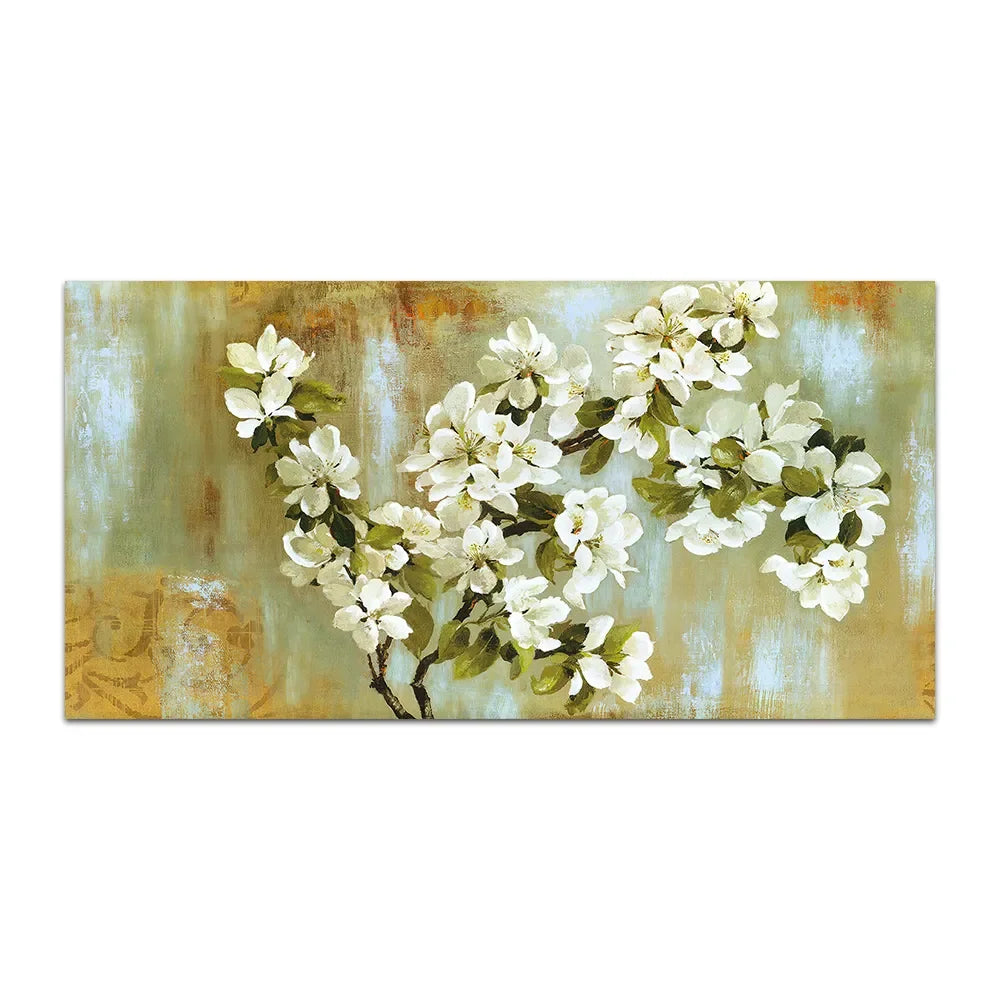 * Featured Sale * Vintage Retro Floral Wide Format Wall Art Fine Art Canvas Prints Modern Botanical Pictures For Living Room Bedroom Art Decor