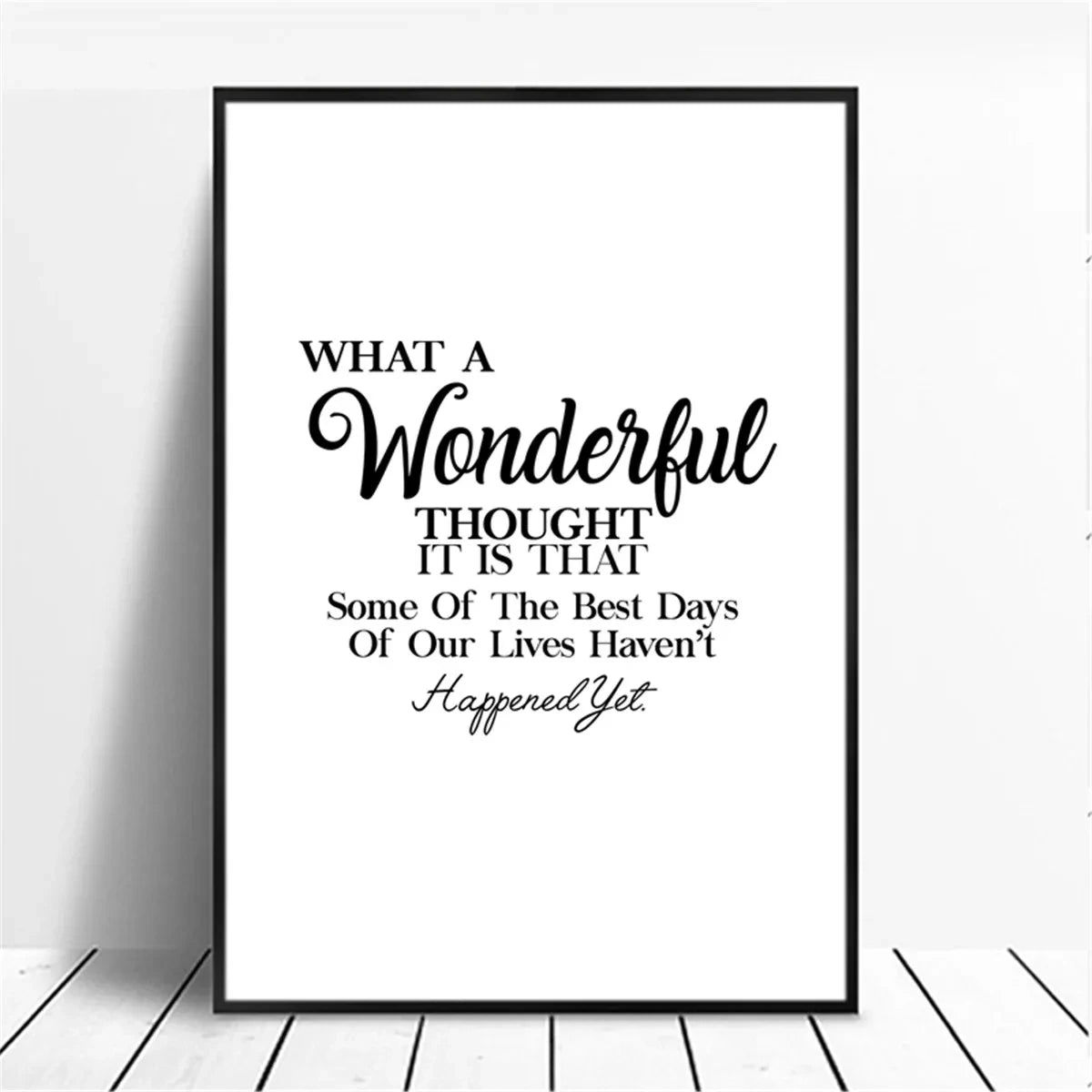 Positive Energy Black & White Quote Poster Wall Art Fine Art Canvas Prints Minimalist Motivational Quotation Pictures For Inspirational Home Decor