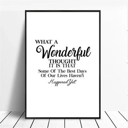 Positive Energy Black & White Quote Poster Wall Art Fine Art Canvas Prints Minimalist Motivational Quotation Pictures For Inspirational Home Decor