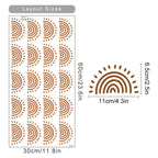 Cute Little Rainbow Suns Wall Stickers For Nursery Decor Removable Peel & Stick PVC Wall Decals For Children's Room Creative DIY Home Decor 