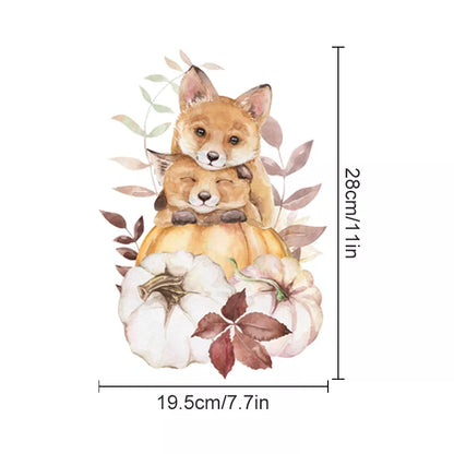 Cute Fox Hedgehog Squirrel Woodland Animals Wall Stickers For Children's Nursery Room Removable Peel & Stick Decals For Creative DIY Decor