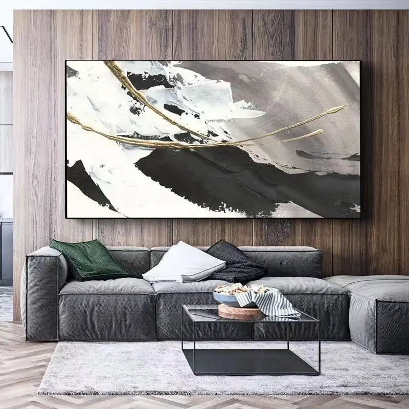 * Hand Painted * Modern Abstract Art Large Format Acrylic Oil Painting For Living Room Entrance Hall Foyer Art Decor - Unique Handmade Canvas Painting