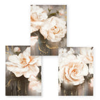 Pink Beige Petals Big Floral Wall Art Fine Art Canvas Prints Elegant Abstract Botanical Pictures For Living Room Bedroom Art Decor