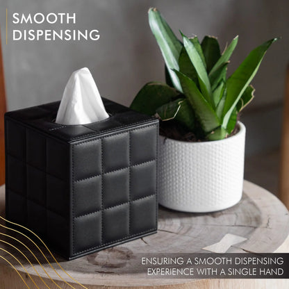 Stylish Light Luxury Leather Tissue Box For Coffee Table Dining Room Table Napkin Dispenser For Office Desktop Living Room Nordic Home Decor Accessories For Modern Living