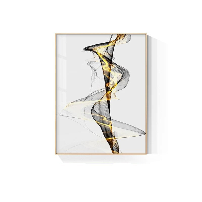 Abstract Twisted Flowing Lines Wall Art Fine Art Canvas Prints Minimalist Pictures For Modern Apartment Living Room Home Office Decor