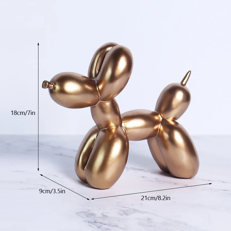 Colorful Balloon Dog Figurines Artistic Animal Statues for Living Room Coffee Table Cute Trendy Ornaments For Desktop Decoration