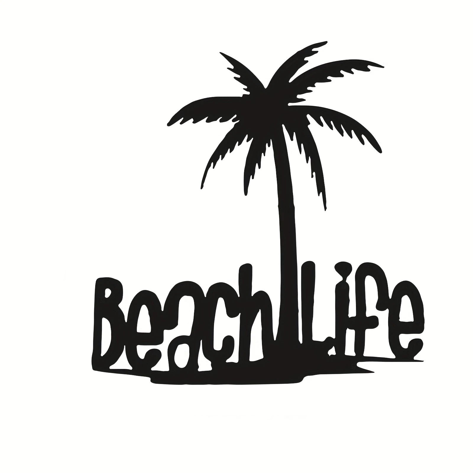 Beach Life Coconut Tree Metal Wall Art 3d Decoration For Living Room Bedroom Home Office Wall Decoration