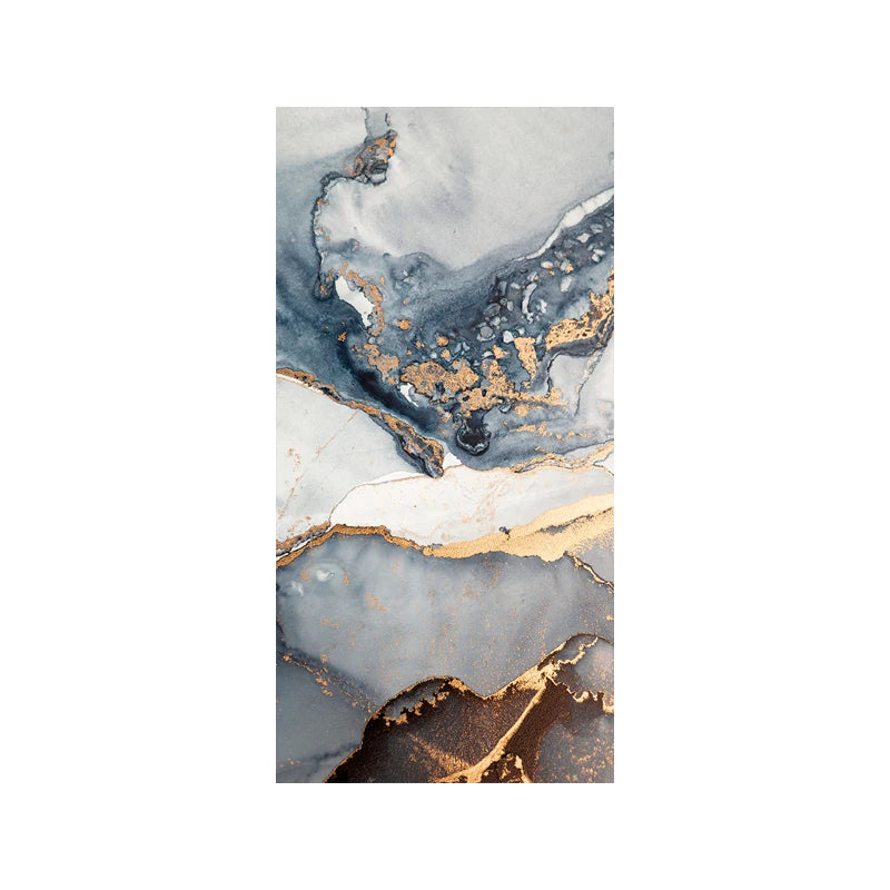 Set of 3Pcs Abstract Golden Blue Liquid Marble Print Wall Art Fine Art Canvas Prints Pictures For Modern Living Room Bedroom Home Office Decor