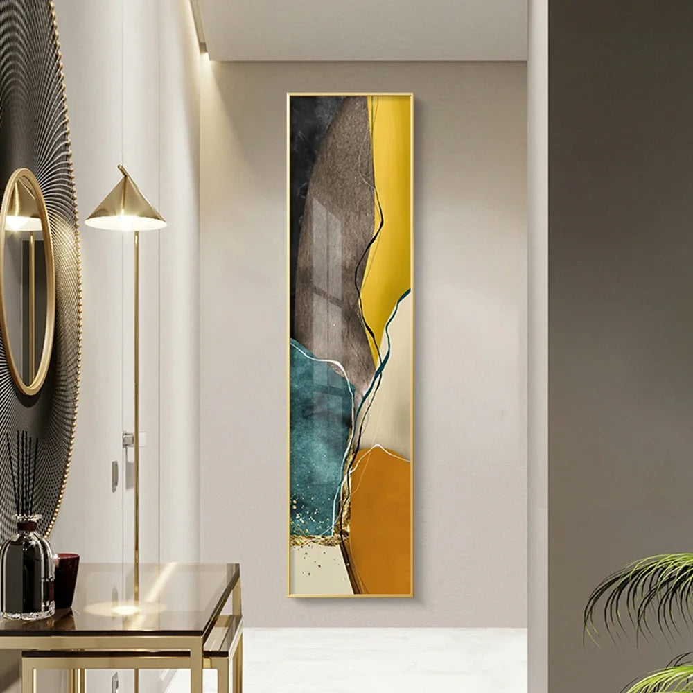 Nordic Abstract Geomorphic Color Block Wall Art Fine Art Canvas Prints Vertical Format Pictures For Living Bedroom Entrance Hallway Wall Decor