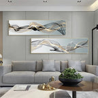 Abstract Flux Modern Industrial Wall Art Fine Art Canvas Print Black Yellow Wide Format Picture For Loft Living Room Home Office Interior Wall Art Decor