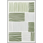 Minimalist Parallel Lines Green Grey Wall Art Fine Art Canvas Prints Abstract Geometric Poster Picture For Living Room Bedroom Art Decor