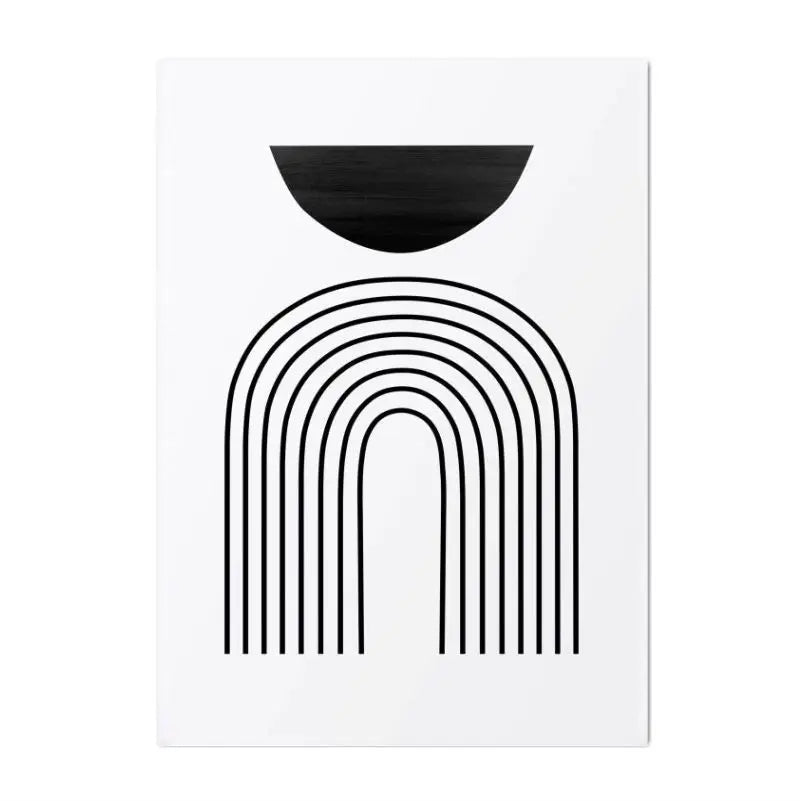 Minimalist Black & Beige Abstract Canvas Wall Art – Geometric Prints for Modern Apartment Living Room Dining Room Bedroom Art Decor