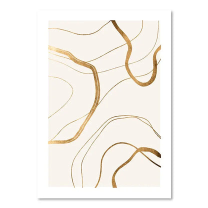 Sand Sea Waves Marble Coral Golden Palm Leaves Wall Art Fine Art Canvas Prints Modern Landscape Pictures For Living Room Decor