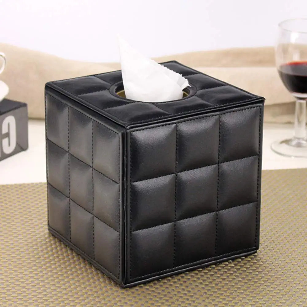 Stylish Light Luxury Leather Tissue Box For Coffee Table Dining Room Table Napkin Dispenser For Office Desktop Living Room Nordic Home Decor Accessories For Modern Living