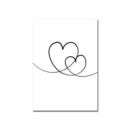 Love Family Home Happy Quotes Posters Canvas Prints Wall Art Black White Minimalist Quotation Pictures For Kitchen Living Room Family Room Home Decor
