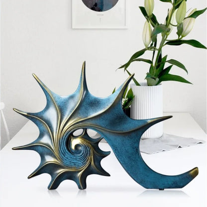 Creative Handicrafts Conch Shell Art Sculpture Modern Decorative Art For Living Room Coffee Table Mantelpiece Ornament For Contemporary Home Decor
