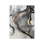 Black Golden Gray Marble Print Wall Art Fine Art Canvas Prints Abstract Pictures For Modern Apartment Living Room Home Office Decor