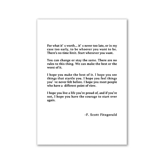 * Featured Sale * Inspirational Quotes Wall Art Fine Art Canvas Prints Black & White Motivational Posters For Bedroom Office Typographic Art Decor