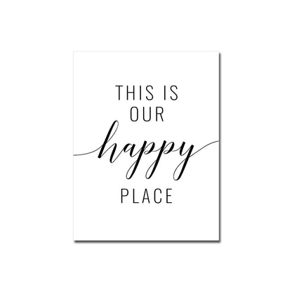 Love Family Home Happy Quotes Posters Canvas Prints Wall Art Black White Minimalist Quotation Pictures For Kitchen Living Room Family Room Home Decor