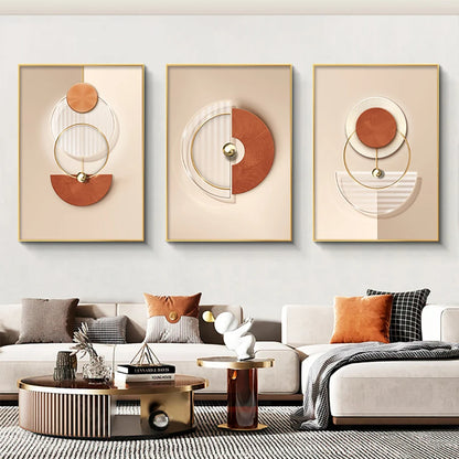 Harmonious Abstract Geometry Modern Aesthetics Wall Art Fine Art Canvas Prints Posters Pictures For Contemporary Apartment Living Room