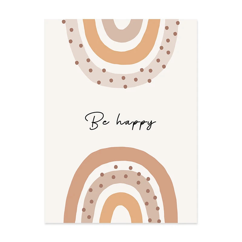 Personalized Baby's Name Wall Art For Nursery Room Cute Rainbow Cloud Play All Day Poster Pictures For Baby's Boy Girl's Room Wall Decoration