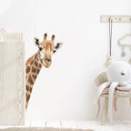 Cute Giraffe Nursery Animal Wall Sticker For Kid's Bedroom Removable Peel & Stick PVC Wall Decal Mural For Creative DIY Home Decor