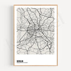 Minimalist City Map Posters - London, Berlin, Paris, Kiev, Barcelona, Milan, Amsterdam, Prague, Athens, Liverpool, Florence, Belfast, Venice. Wall Map Black White Fine Art Canvas Prints Stylish Minimalist Posters For Home/Office