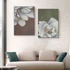 Scandinavian Big Floral Wall Art Fine Art Canvas Prints White Petal Flower Posters Modern Botanical Pictures For Foyer Living Room
