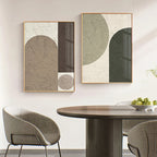 Scandinavian Geometric Abstract Wall Art Fine Art Canvas Prints Neutral Colors Pictures For Living Room Bedroom Art For Modern Apartment