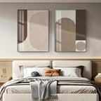 Scandinavian Geometric Abstract Wall Art Fine Art Canvas Prints Neutral Colors Pictures For Living Room Bedroom Art For Modern Apartment