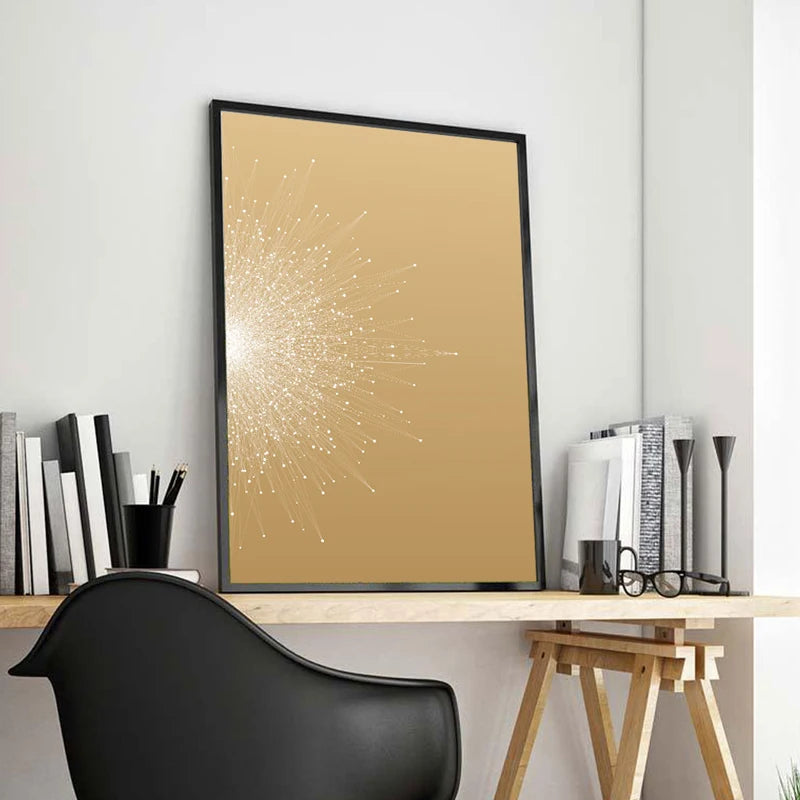 Contrasting Color Abstract Particle Geometry Wall Art Fine Art Canvas Prints Pictures For Living Room Bedroom Home Office Decor