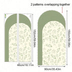 Simple Leafy Green Archway Wall Mural – Peel & Stick Vinyl Wall Decal for Kids’ Room, Bedroom & Living Space - Creative DIY Home Decor