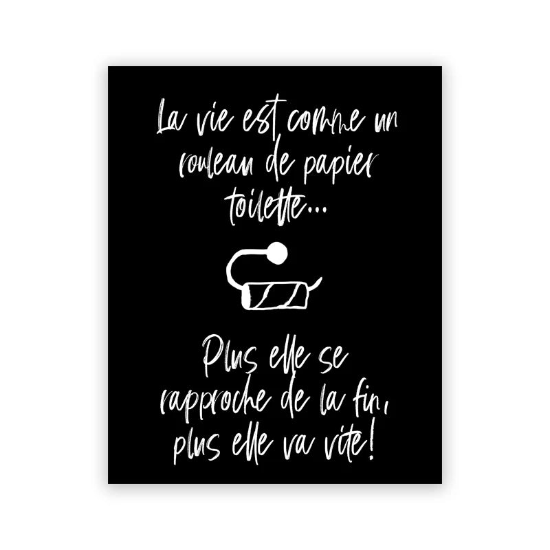 French Quotes Amusing Bathroom Rules WC Wall Art Fine Art Canvas Prints Typographic Quotations Black White Pictures Posters For Bathroom Toilet Room WC Wall Decor 2025