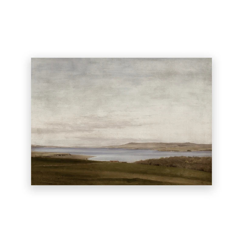 Vintage Neutral Landscape & Botanical Sketch Canvas Wall Art – Individual Unframed Fine Art Canvas Prints Featuring Mountains, Countryside Scenery, Architecture & Nature Illustrations