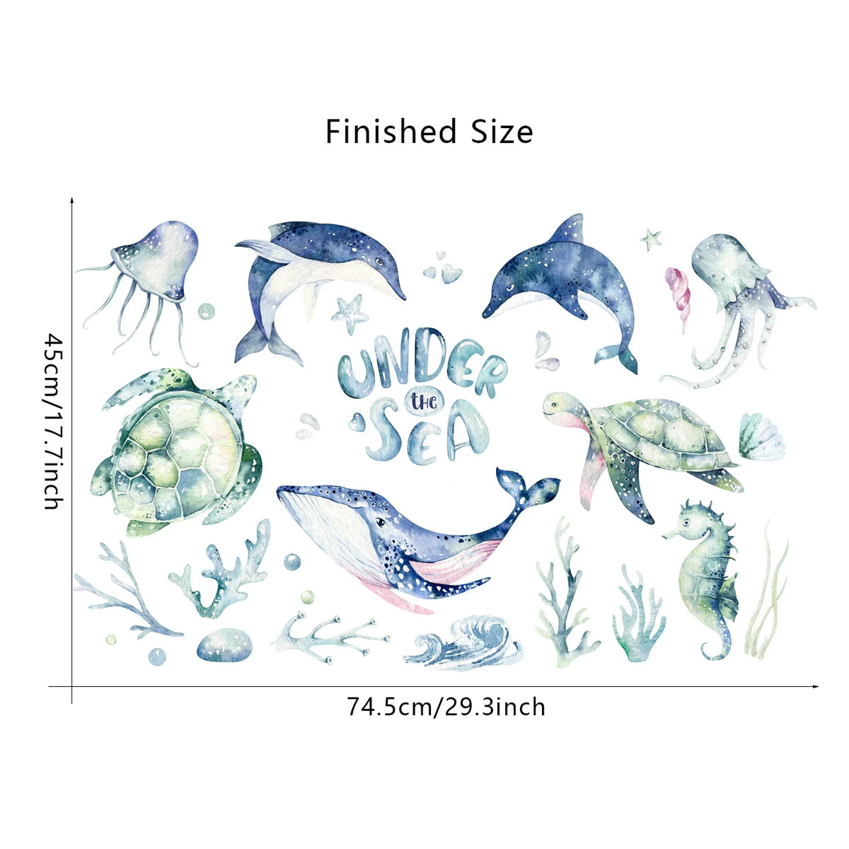 Colorful Jellyfish Wall Stickers – Removable Waterproof Wall Decals for Kids’ Rooms, Bathrooms & Nursery Decor